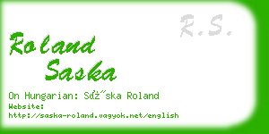 roland saska business card